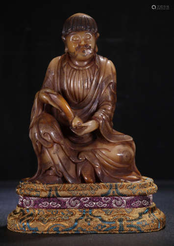 A TIANHUANG STONE ARHAT BUDDHA STATUE