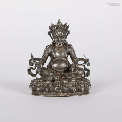 CHINESE SILVER BUDDHA STATUE