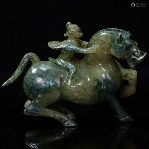 CHINESE JADE HORSEMAN