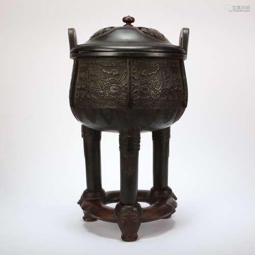 CHINESE MING DYNASTY BRONZE AROMA DING