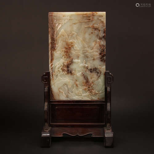 CHINESE HETIAN JADE SCREEN