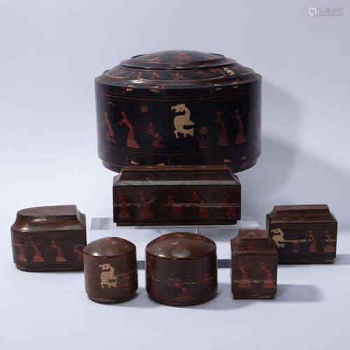 CHINESE LACQUER DRESSING BOX