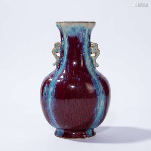 CHINESE FLAMBED GLAZED BOTTLE