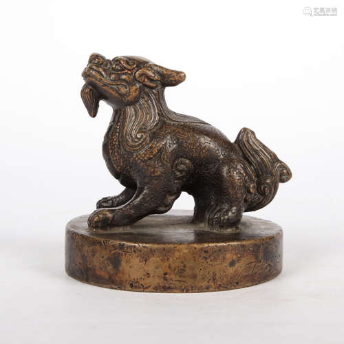 CHINESE BRONZE BEAST SEAL