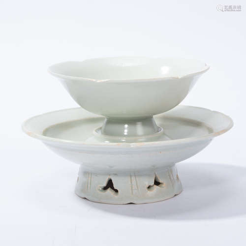 CHINESE CELADON CUP HOLDER