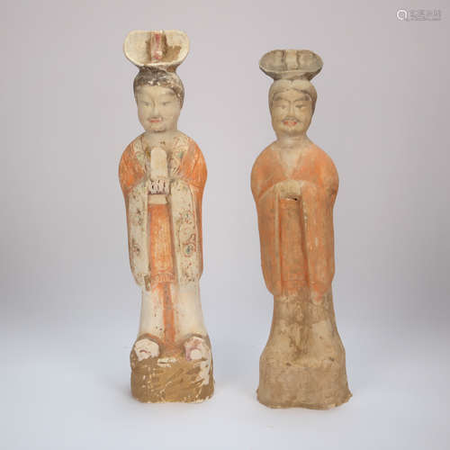 CHINESE POTTERY OFFICIAL FIGURINES