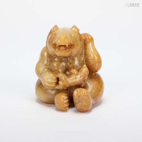 CHINESE HETIAN JADE BEAR