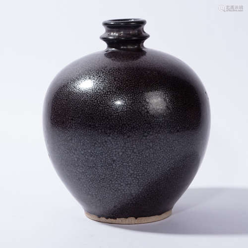 CHINESE BLACK GLAZE BOTTLE