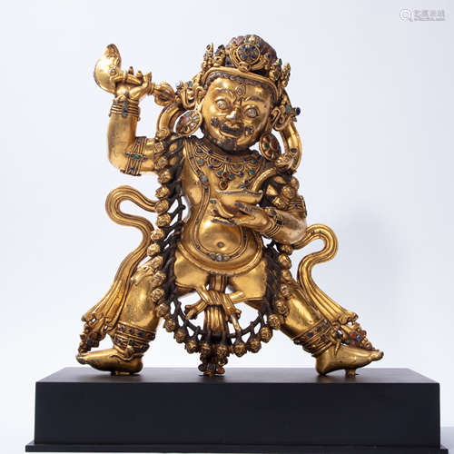 CHINESE GILT BRONZE BUDDHA STATUE