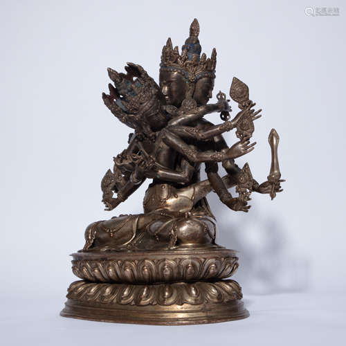 CHINESE GILT BRONZE BUDDHA STATUE