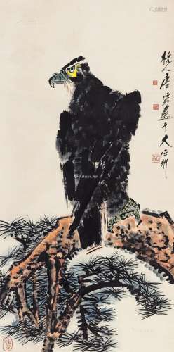 唐云（1910～1993） 英雄独立 立轴 设色纸本