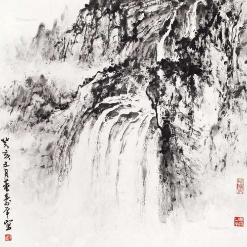 董寿平（1904～1997） 1983年作 山水 立轴 水墨纸本