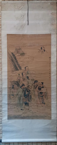 Figure Painting Eight Immortals Crossing the Sea Li Xi