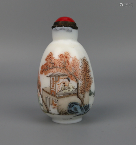 a chinese enamel glass snuff bottle