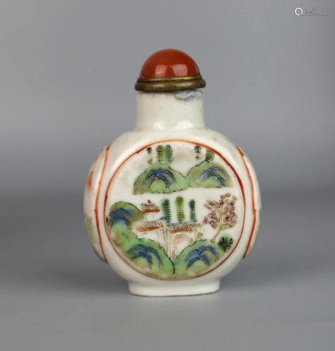 a chinese porcelain snuff bottle