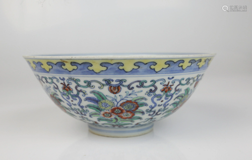 a chinese Dou Cai bowl