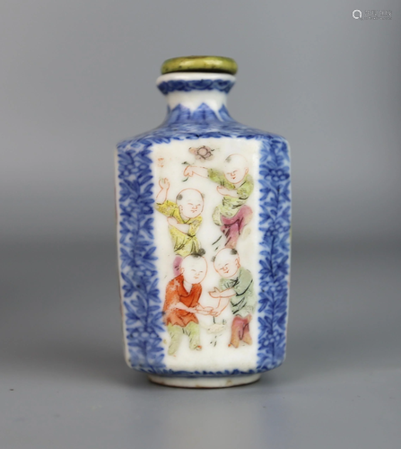 a chinese porcelain snuff bottle