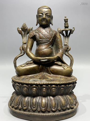 a chinese bronze buddha