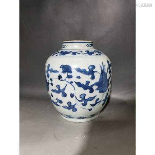 a chinese blue and white jar