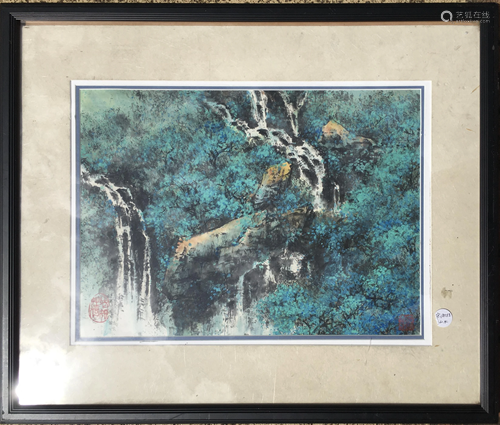 a chinese painting framed on paper Song Yu Gui