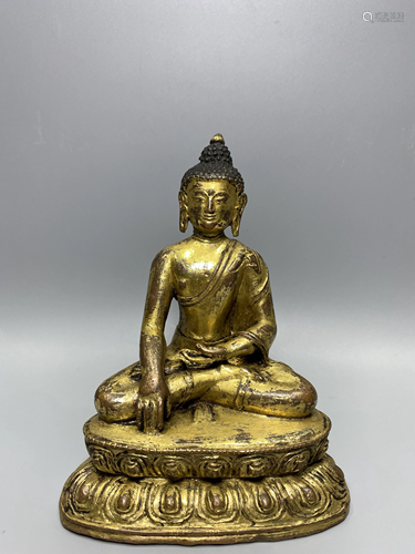 a chinese bronze buddha