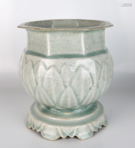 a chiense Qing Bai octagonal vase