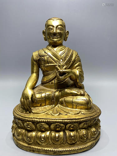 a chinese bronze buddha