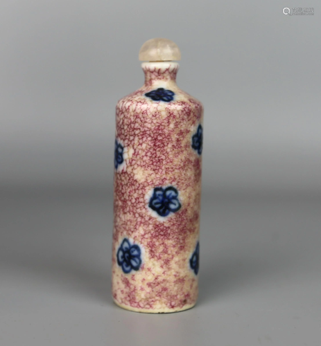 a chinese porcelain snuff bottle