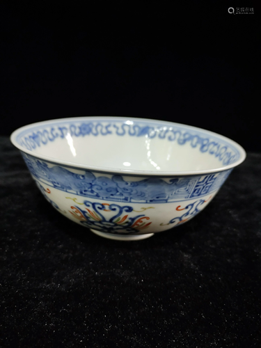 a chinese wu cai bowl, company mark