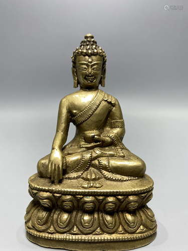 a chinese bronze buddha