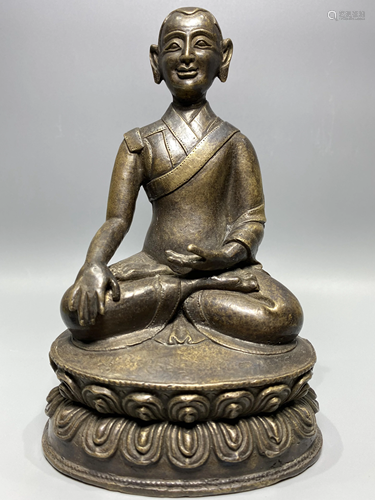 a chinese bronze buddha