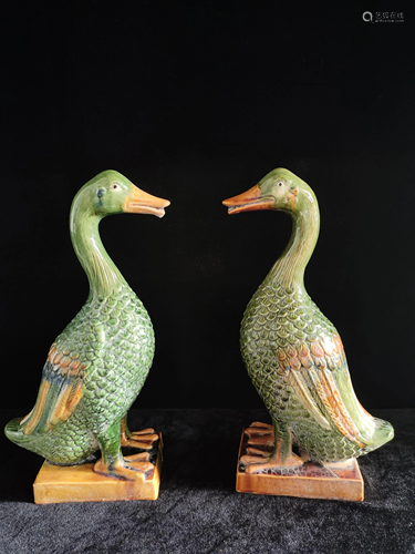 a pair of chinese song cai ducks, Tang Style