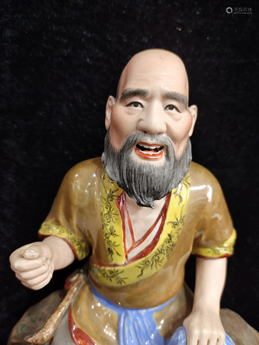 a chinese famille rose figure