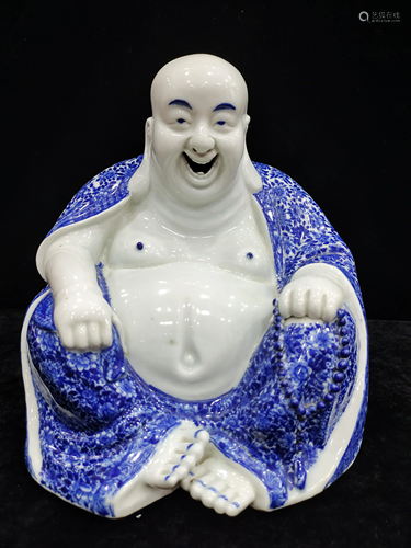 A chinese blue&white Buddha PRIVATE MARK