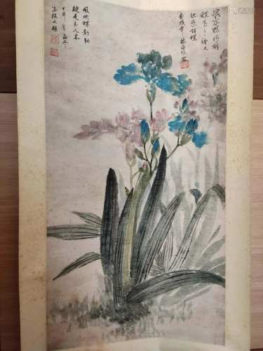 A Chinese painting about butterflies by (Shanghai Da