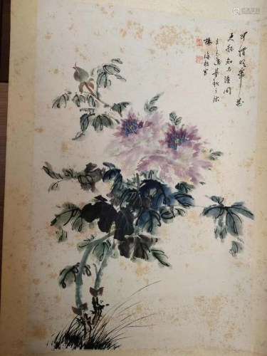 A Chinese painting about peony by (Shanghai Da Feng
