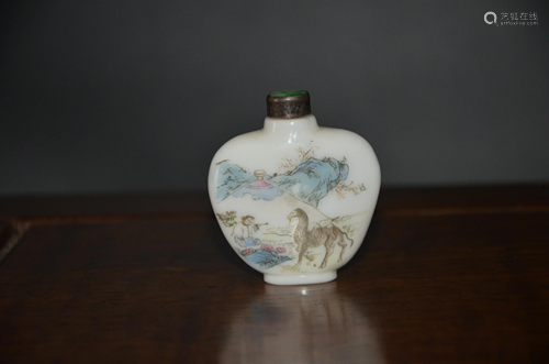 enameled snuff bottle