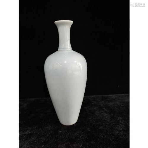 A chinese baby blue vase KANG XI MARK