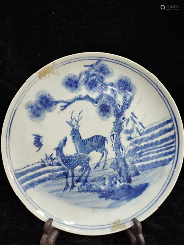 A chinese blue&white dish