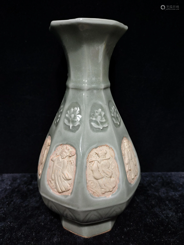 a chinese Long Quan vase Yuan Style