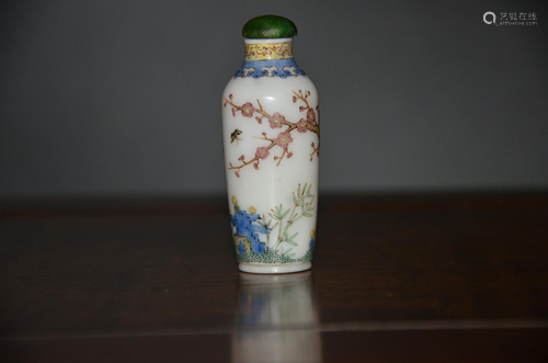 enameled snuff bottle