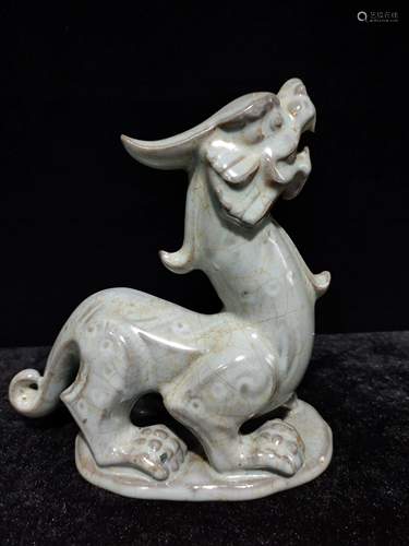 a chinese celadon glazed Kylin