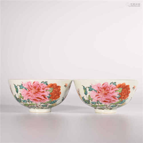 Yongzheng famille rose flower bowl