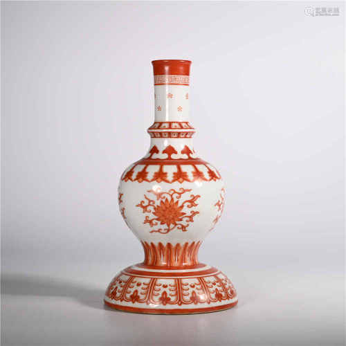 Qing Dynasty famille rose bottle