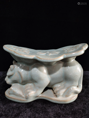 a chinese celadon porcelain pillow, song style