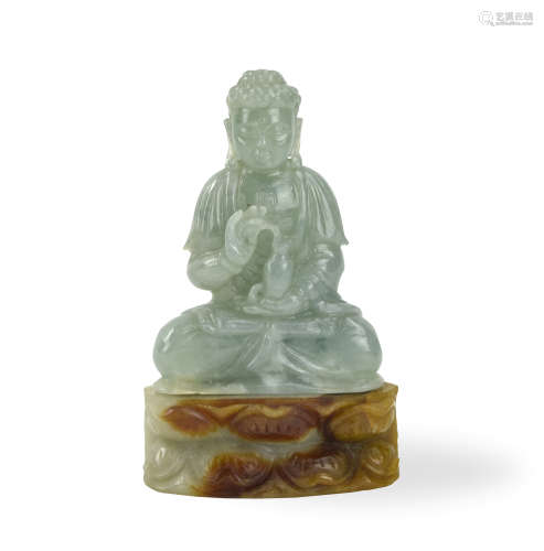Chinese Jadeite Figure of Guanyin