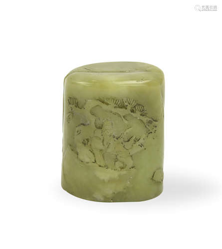 Chinese Green Jade Seal