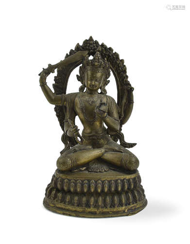 Chinese Gilt Bronze Buddha,Qing D.