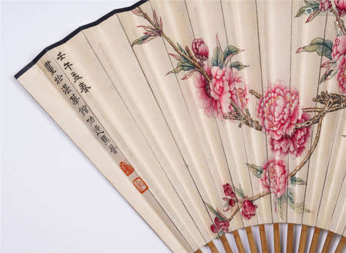 CHINESE HAND SCROLL PAINTING OF FLOWERS