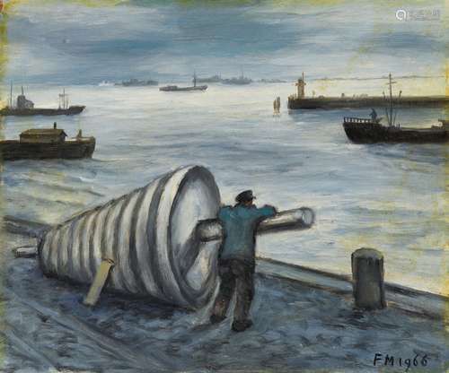 Frans MasereelHambourg, Bouee sur le quai